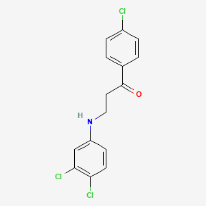 1-(4-Chlorophenyl)-3-(3,4-dichloroanilino)-1-propanone