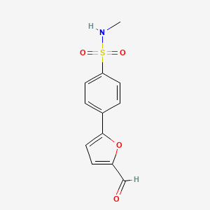 molecular formula C12H11NO4S B3003742 4-(5-甲酰基-2-呋喃基)-N-甲基苯磺酰胺 CAS No. 68502-14-7