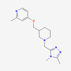 molecular formula C17H25N5O B3003745 4-[[1-[(4,5-Dimethyl-1,2,4-triazol-3-yl)methyl]piperidin-3-yl]methoxy]-2-methylpyridine CAS No. 2380040-87-7