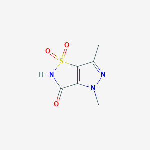 molecular formula C6H7N3O3S B3003746 4,6-Dimethyl-1,1-dioxopyrazolo[3,4-d][1,2]thiazol-3-one CAS No. 2384789-76-6
