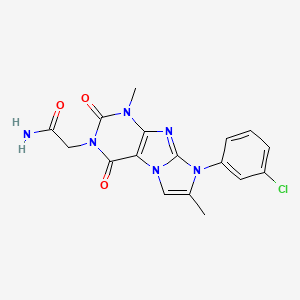 2-[6-(3-Chlorophenyl)-4,7-dimethyl-1,3-dioxopurino[7,8-a]imidazol-2-yl]acetamide