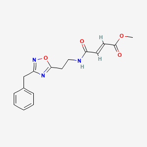 Methyl (E)-4-[2-(3-benzyl-1,2,4-oxadiazol-5-yl)ethylamino]-4-oxobut-2-enoate