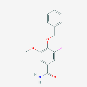 molecular formula C15H14INO3 B300376 4-(Benzyloxy)-3-iodo-5-methoxybenzamide 