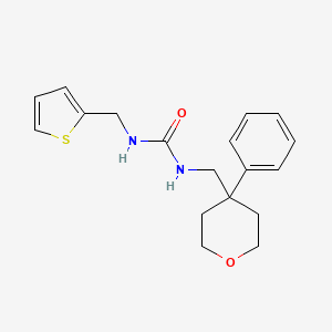 molecular formula C18H22N2O2S B3003762 1-((4-phenyltetrahydro-2H-pyran-4-yl)methyl)-3-(thiophen-2-ylmethyl)urea CAS No. 1207018-41-4