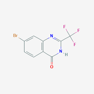 molecular formula C9H4BrF3N2O B3003767 7-溴-2-(三氟甲基)喹唑啉-4-醇 CAS No. 2023291-32-7