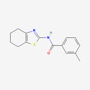 molecular formula C15H16N2OS B3003774 3-methyl-N-(4,5,6,7-tetrahydro-1,3-benzothiazol-2-yl)benzamide CAS No. 321943-88-8
