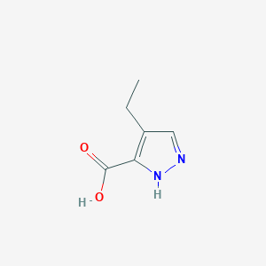 molecular formula C6H8N2O2 B3003775 4-ethyl-1H-pyrazole-3-carboxylic acid CAS No. 89831-41-4