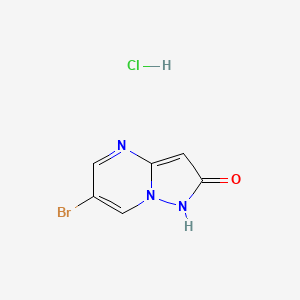 molecular formula C6H5BrClN3O B3003780 6-Bromo-1H-pyrazolo[1,5-a]pyrimidin-2-one;hydrochloride CAS No. 2260937-84-4