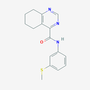 molecular formula C16H17N3OS B3003781 N-(3-Methylsulfanylphenyl)-5,6,7,8-tetrahydroquinazoline-4-carboxamide CAS No. 2415519-29-6