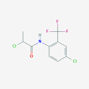 molecular formula C10H8Cl2F3NO B3003788 2-氯-N-[4-氯-2-(三氟甲基)苯基]丙酰胺 CAS No. 929973-73-9