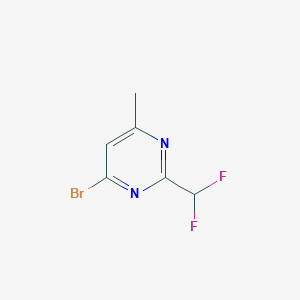 molecular formula C6H5BrF2N2 B3003792 4-Bromo-2-(difluoromethyl)-6-methylpyrimidine CAS No. 2248359-57-9