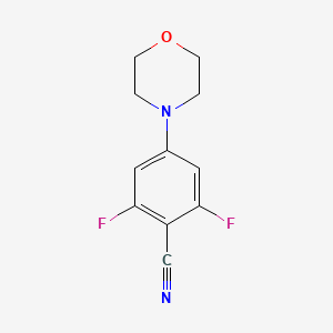 molecular formula C11H10F2N2O B3003794 2,6-二氟-4-吗啉-4-基苯甲腈 CAS No. 840481-30-3