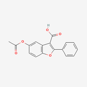 molecular formula C17H12O5 B3003796 5-(Acetyloxy)-2-phenyl-1-benzofuran-3-carboxylic acid CAS No. 300674-14-0
