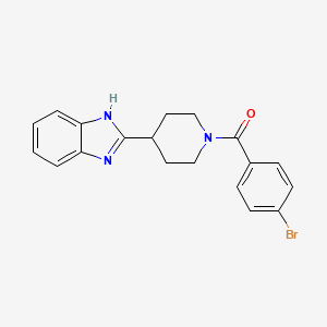 molecular formula C19H18BrN3O B3003797 (4-(1H-benzo[d]imidazol-2-yl)piperidin-1-yl)(4-bromophenyl)methanone CAS No. 605627-96-1