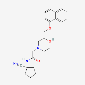 N-(1-cyanocyclopentyl)-2-[(2-hydroxy-3-naphthalen-1-yloxypropyl)-propan-2-ylamino]acetamide