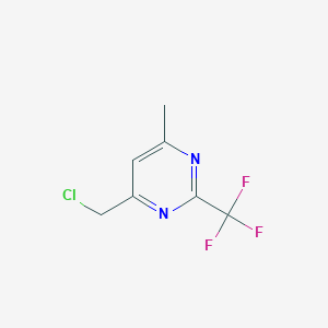 molecular formula C7H6ClF3N2 B3003801 4-(Chloromethyl)-6-methyl-2-(trifluoromethyl)pyrimidine CAS No. 1379322-47-0