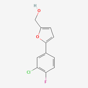 molecular formula C11H8ClFO2 B3003808 [5-(3-Chloro-4-fluorophenyl)furan-2-yl]methanol CAS No. 847482-06-8