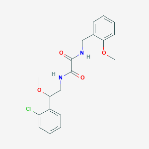molecular formula C19H21ClN2O4 B3003814 N1-(2-(2-chlorophenyl)-2-methoxyethyl)-N2-(2-methoxybenzyl)oxalamide CAS No. 1705317-40-3