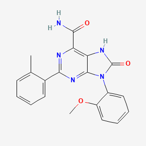 9-(2-methoxyphenyl)-2-(2-methylphenyl)-8-oxo-7H-purine-6-carboxamide