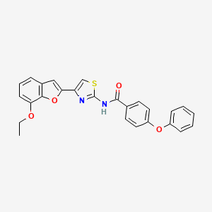 molecular formula C26H20N2O4S B3003828 N-(4-(7-ethoxybenzofuran-2-yl)thiazol-2-yl)-4-phenoxybenzamide CAS No. 921871-13-8