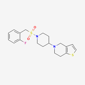 1-[(2-fluorophenyl)methanesulfonyl]-4-{4H,5H,6H,7H-thieno[3,2-c]pyridin-5-yl}piperidine