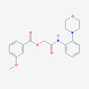 molecular formula C20H22N2O5 B300385 3-Methoxy-benzoic acid (2-morpholin-4-yl-phenylcarbamoyl)-methyl ester 