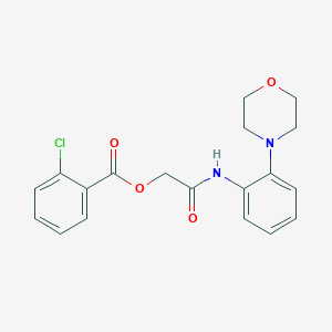 molecular formula C19H19ClN2O4 B300386 2-{[2-(Morpholin-4-yl)phenyl]amino}-2-oxoethyl 2-chlorobenzoate 