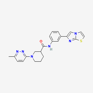 N-(3-(imidazo[2,1-b]thiazol-6-yl)phenyl)-1-(6-methylpyridazin-3-yl)piperidine-3-carboxamide