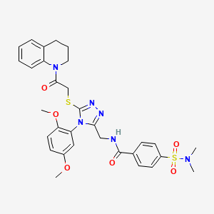 N-((5-((2-(3,4-dihydroquinolin-1(2H)-yl)-2-oxoethyl)thio)-4-(2,5-dimethoxyphenyl)-4H-1,2,4-triazol-3-yl)methyl)-4-(N,N-dimethylsulfamoyl)benzamide