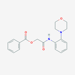 molecular formula C19H20N2O4 B300387 Benzoic acid (2-morpholin-4-yl-phenylcarbamoyl)-methyl ester 