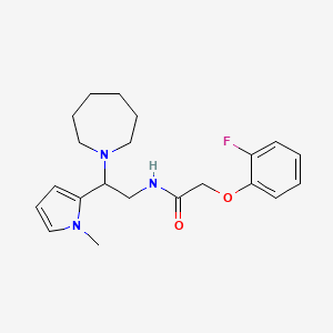 N-(2-(azepan-1-yl)-2-(1-methyl-1H-pyrrol-2-yl)ethyl)-2-(2-fluorophenoxy)acetamide