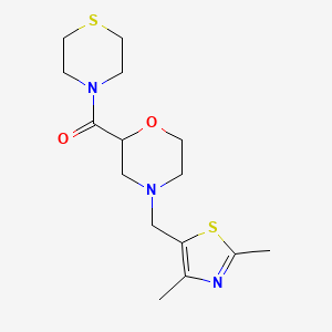 [4-[(2,4-Dimethyl-1,3-thiazol-5-yl)methyl]morpholin-2-yl]-thiomorpholin-4-ylmethanone