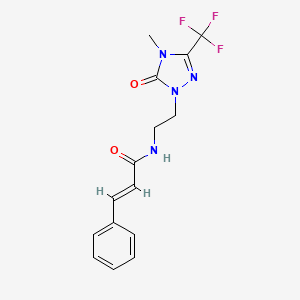 N-(2-(4-methyl-5-oxo-3-(trifluoromethyl)-4,5-dihydro-1H-1,2,4-triazol-1-yl)ethyl)cinnamamide
