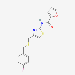 N-(4-(((4-fluorobenzyl)thio)methyl)thiazol-2-yl)furan-2-carboxamide