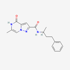 6-methyl-N-(1-methyl-3-phenylpropyl)-4-oxo-4,5-dihydropyrazolo[1,5-a]pyrazine-2-carboxamide