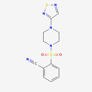 2-{[4-(1,2,5-Thiadiazol-3-yl)piperazin-1-yl]sulfonyl}benzonitrile