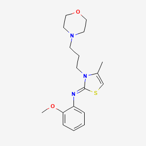 molecular formula C18H25N3O2S B3003884 (Z)-2-methoxy-N-(4-methyl-3-(3-morpholinopropyl)thiazol-2(3H)-ylidene)aniline CAS No. 905798-00-7