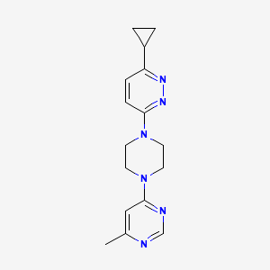 3-Cyclopropyl-6-(4-(6-methylpyrimidin-4-yl)piperazin-1-yl)pyridazine