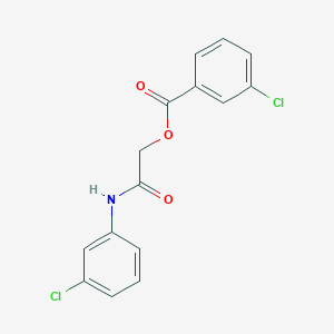 molecular formula C15H11Cl2NO3 B300389 2-(3-Chloroanilino)-2-oxoethyl 3-chlorobenzoate 