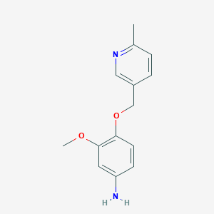 molecular formula C14H16N2O2 B3003891 3-甲氧基-4-[(6-甲基-3-吡啶基)甲氧基]苯胺 CAS No. 2097800-25-2