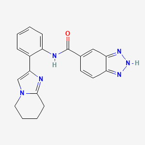 molecular formula C20H18N6O B3003904 N-(2-(5,6,7,8-tetrahydroimidazo[1,2-a]pyridin-2-yl)phenyl)-1H-benzo[d][1,2,3]triazole-5-carboxamide CAS No. 2034390-69-5