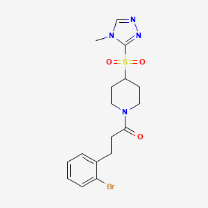 3-(2-bromophenyl)-1-(4-((4-methyl-4H-1,2,4-triazol-3-yl)sulfonyl)piperidin-1-yl)propan-1-one