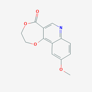 molecular formula C13H11NO4 B3003913 10-甲氧基-2H-[1,4]二氧杂环戊并[6,5-c]喹啉-5(3H)-酮 CAS No. 1255779-49-7