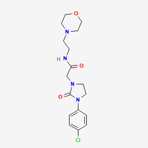 2-(3-(4-chlorophenyl)-2-oxoimidazolidin-1-yl)-N-(2-morpholinoethyl)acetamide