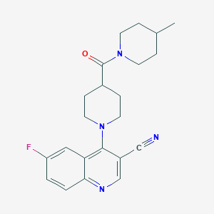 6-Fluoro-4-(4-(4-methylpiperidine-1-carbonyl)piperidin-1-yl)quinoline-3-carbonitrile