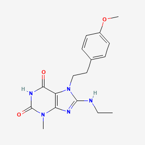 8-(ethylamino)-7-(4-methoxyphenethyl)-3-methyl-1H-purine-2,6(3H,7H)-dione