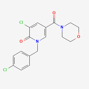 3-chloro-1-(4-chlorobenzyl)-5-(morpholinocarbonyl)-2(1H)-pyridinone