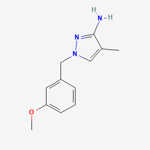 1-[(3-Methoxyphenyl)methyl]-4-methylpyrazole-3-ylamine