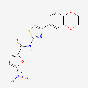 N-[4-(2,3-dihydro-1,4-benzodioxin-6-yl)-1,3-thiazol-2-yl]-5-nitrofuran-2-carboxamide