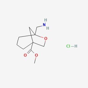 Methyl 5-(aminomethyl)-6-oxabicyclo[3.2.1]octane-1-carboxylate;hydrochloride